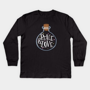 Peace and Love Potion Kids Long Sleeve T-Shirt